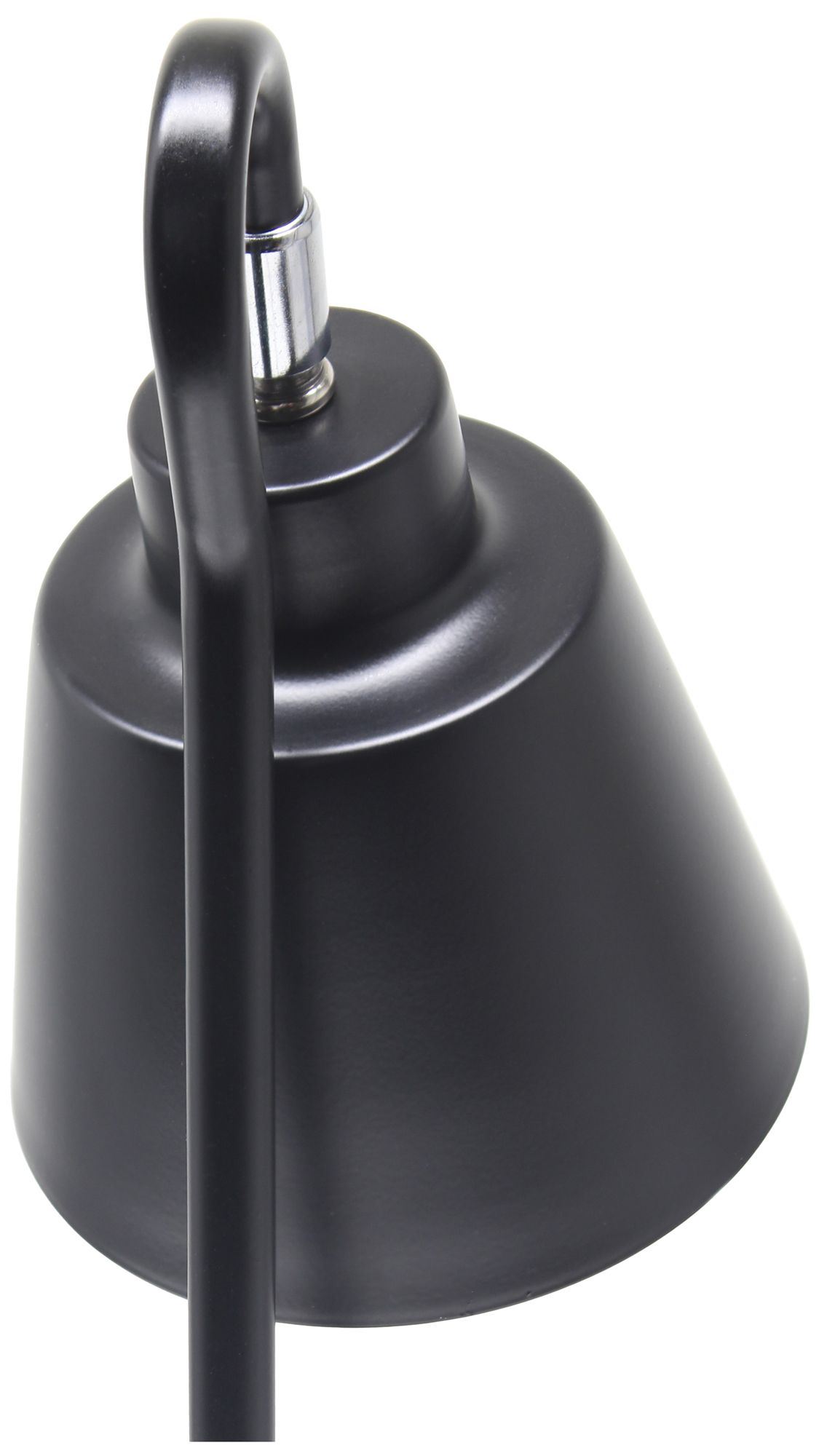 Simple Designs 16" Metal Looped Desk Task Lamp, Adj Shade, Black