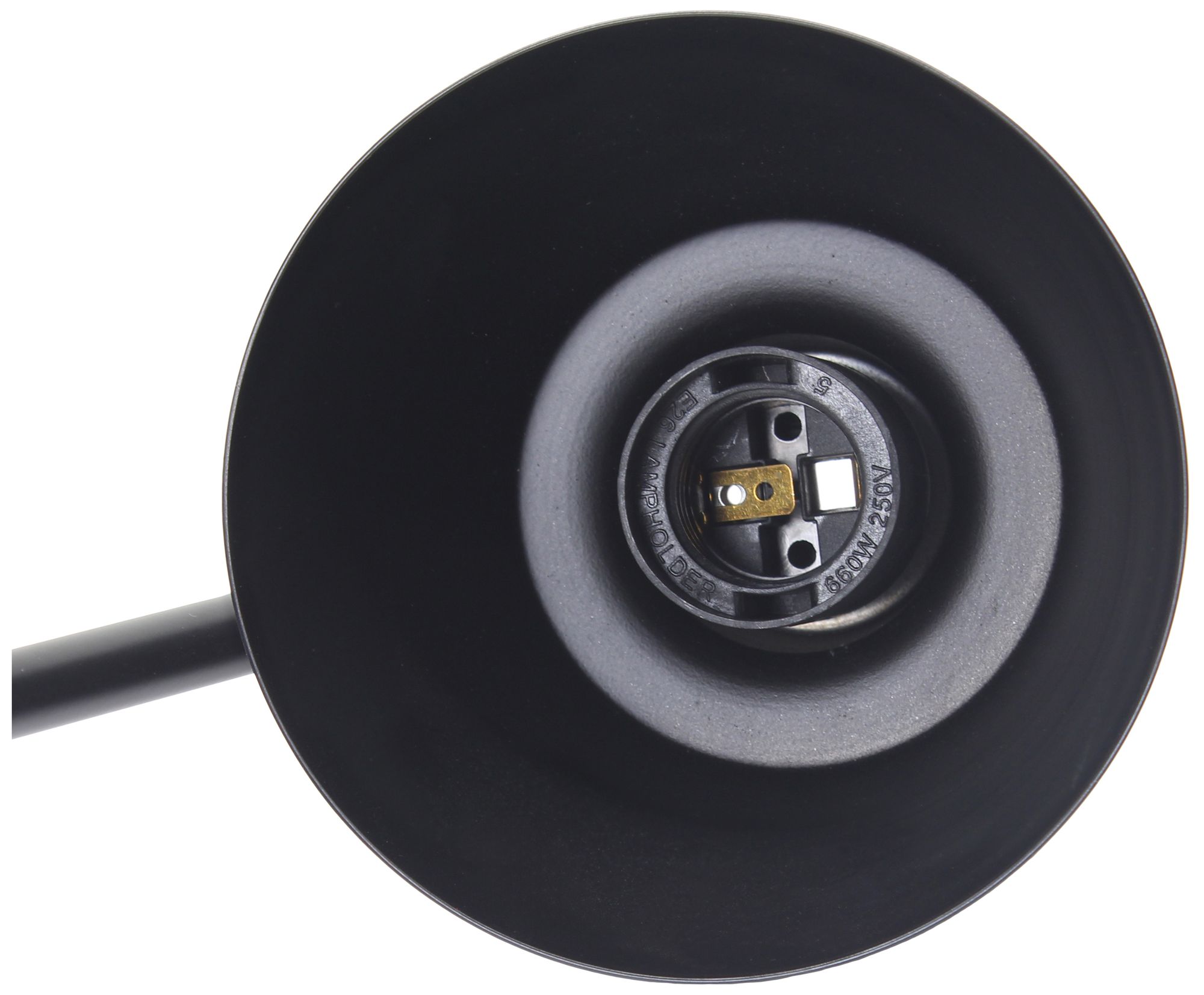 Simple Designs 16" Metal Looped Desk Task Lamp, Adj Shade, Black