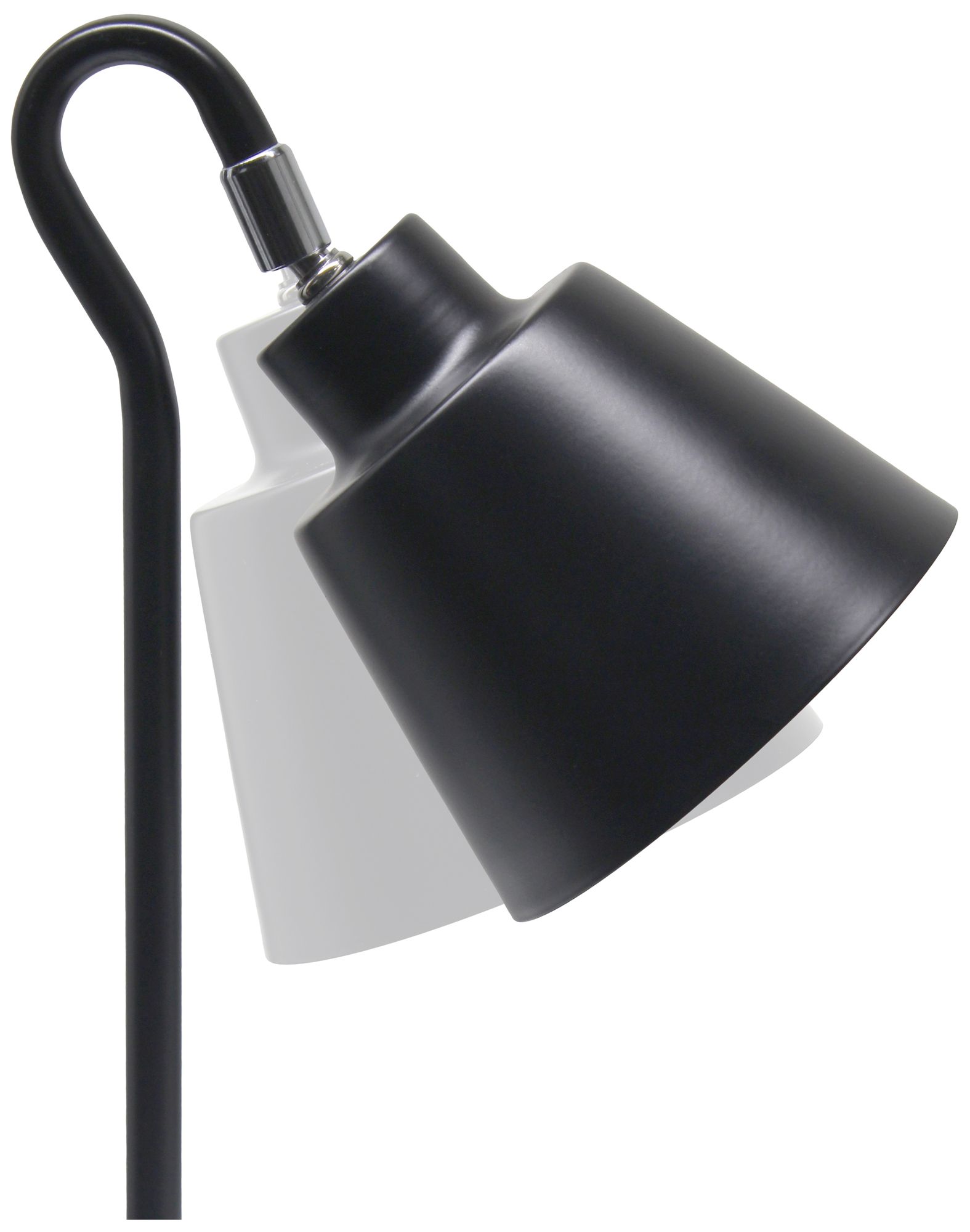 Simple Designs 16" Metal Looped Desk Task Lamp, Adj Shade, Black