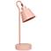 Simple Designs 16" Metal Looped Desk Task Lamp, Adj Shade, Blush Pink