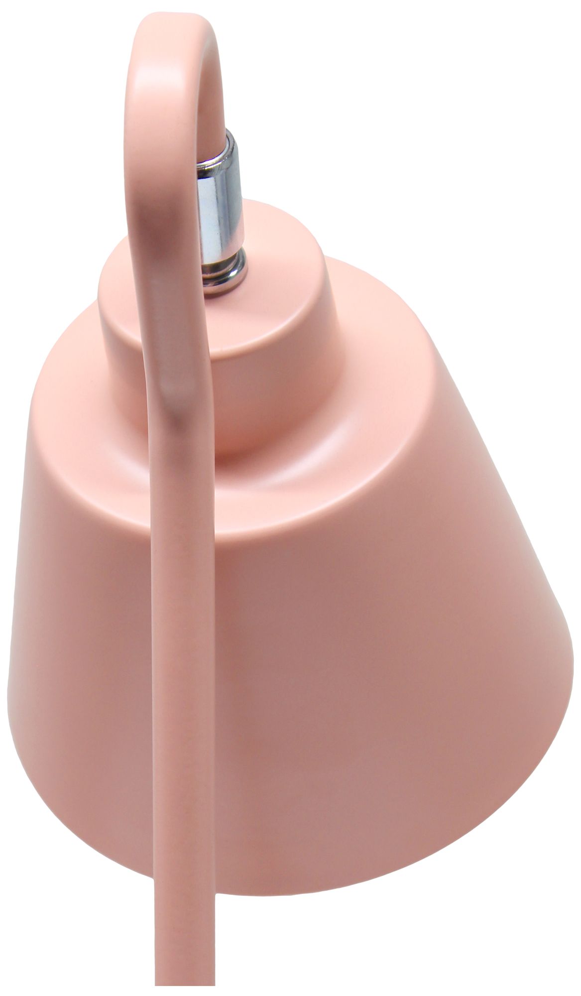 Simple Designs 16" Metal Looped Desk Task Lamp, Adj Shade, Blush Pink