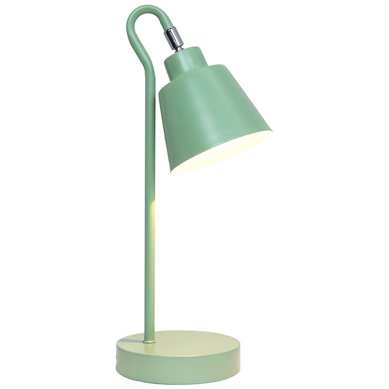 Image 4 Simple Designs 16" Metal Looped Desk Task Lamp, Adj Shade, Sage Green more views