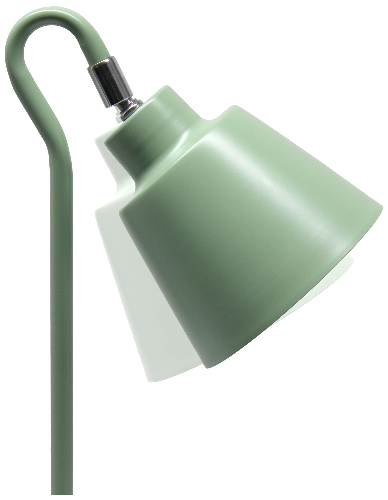 Simple Designs 16" Metal Looped Desk Task Lamp, Adj Shade, Sage Green