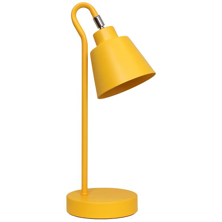 Image 3 Simple Designs 16" Metal Looped Desk Task Lamp, Adj Shade, Yellow more views