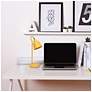 6_Simple Designs 16" Metal Looped Desk Task Lamp, Adj Shade, Yellow more views