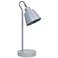 Simple Designs 16" Metal Looped Desk Task Lamp, Adjustable Shade, Gray