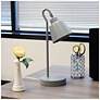 1_Simple Designs 16" Metal Looped Desk Task Lamp, Adjustable Shade, Gray