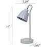 5_Simple Designs 16" Metal Looped Desk Task Lamp, Adjustable Shade, Gray more views