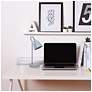 6_Simple Designs 16" Metal Looped Desk Task Lamp, Adjustable Shade, Gray more views