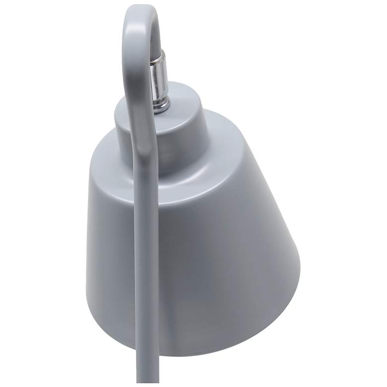 Image 7 Simple Designs 16" Metal Looped Desk Task Lamp, Adjustable Shade, Gray more views