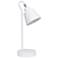 Simple Designs 16" Metal Looped Desk Task Lamp, Adjustable Shade, White