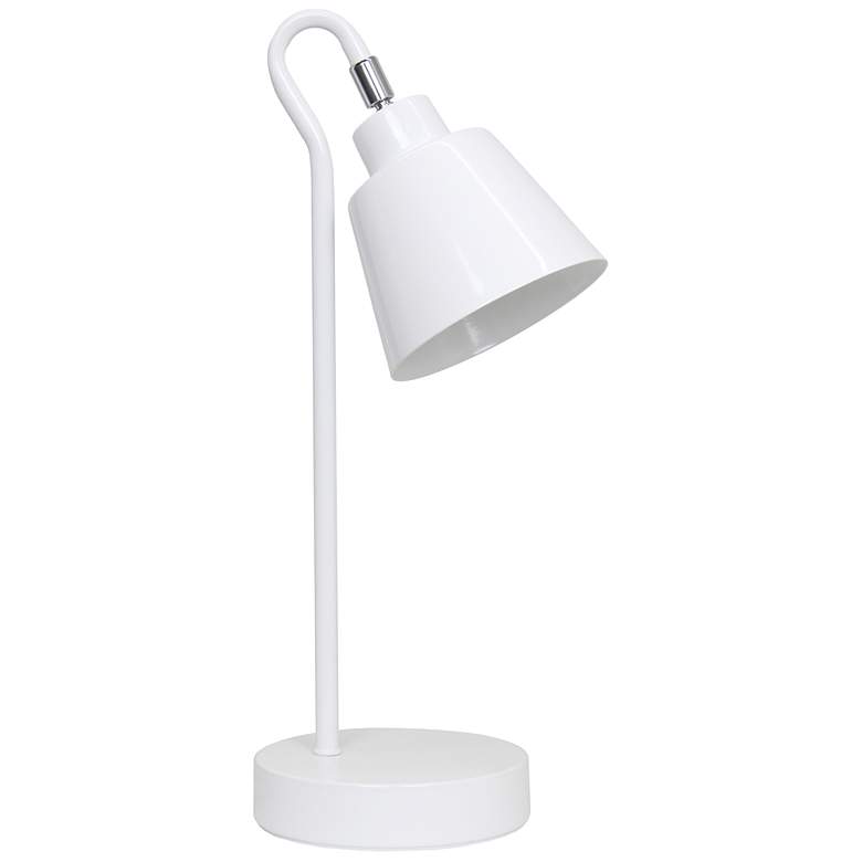 Image 3 Simple Designs 16" Metal Looped Desk Task Lamp, Adjustable Shade, White more views