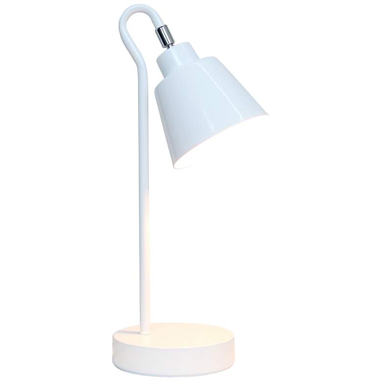 Image 4 Simple Designs 16" Metal Looped Desk Task Lamp, Adjustable Shade, White more views