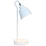 4_Simple Designs 16" Metal Looped Desk Task Lamp, Adjustable Shade, White more views