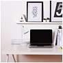 6_Simple Designs 16" Metal Looped Desk Task Lamp, Adjustable Shade, White more views