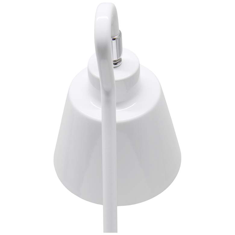 Image 7 Simple Designs 16" Metal Looped Desk Task Lamp, Adjustable Shade, White more views