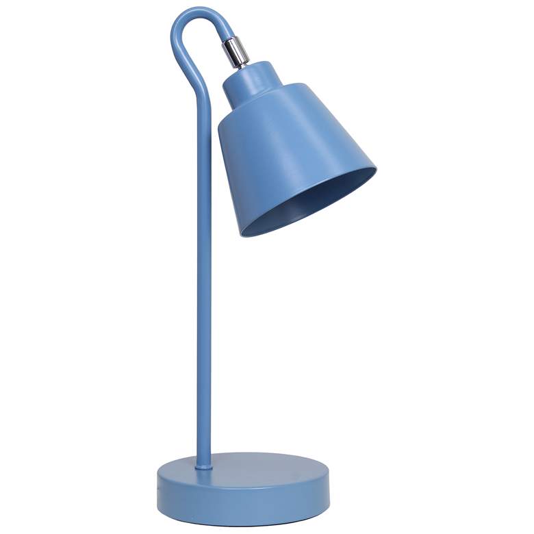Image 2 Simple Designs 16" Mtl Looped Desk Task Lamp, Adjustable Shade, Blue