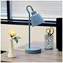 1_Simple Designs 16" Mtl Looped Desk Task Lamp, Adjustable Shade, Blue