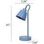 5_Simple Designs 16" Mtl Looped Desk Task Lamp, Adjustable Shade, Blue more views