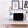 6_Simple Designs 16" Mtl Looped Desk Task Lamp, Adjustable Shade, Blue more views
