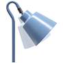Simple Designs 16" Mtl Looped Desk Task Lamp, Adjustable Shade, Blue