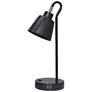 2_Simple Designs 16" Mtl Looped Desk Task Lp, Adj Shade, Dual USB Ports, BLK