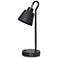 Simple Designs 16" Mtl Looped Desk Task Lp, Adj Shade, Dual USB Ports, BLK