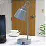 1_Simple Designs 16" Mtl Looped Desk Task Lp, Adj Shade, Dual USB Ports, Gray
