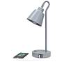 7_Simple Designs 16" Mtl Looped Desk Task Lp, Adj Shade, Dual USB Ports, Gray more views