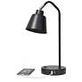 7_Simple Designs 16" Sleek Adj Metal Desk Task Lamp, Dual USB Ports, Black more views