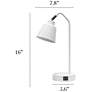 5_Simple Designs 16" Sleek Adj Metal Desk Task Lamp, Dual USB Ports, White more views