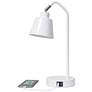 7_Simple Designs 16" Sleek Adj Metal Desk Task Lamp, Dual USB Ports, White more views