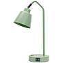 3_Simple Designs 16" Sleek Adj Metal Desk Task Lp, Dual USB Ports, Sage Green more views