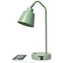 7_Simple Designs 16" Sleek Adj Metal Desk Task Lp, Dual USB Ports, Sage Green more views