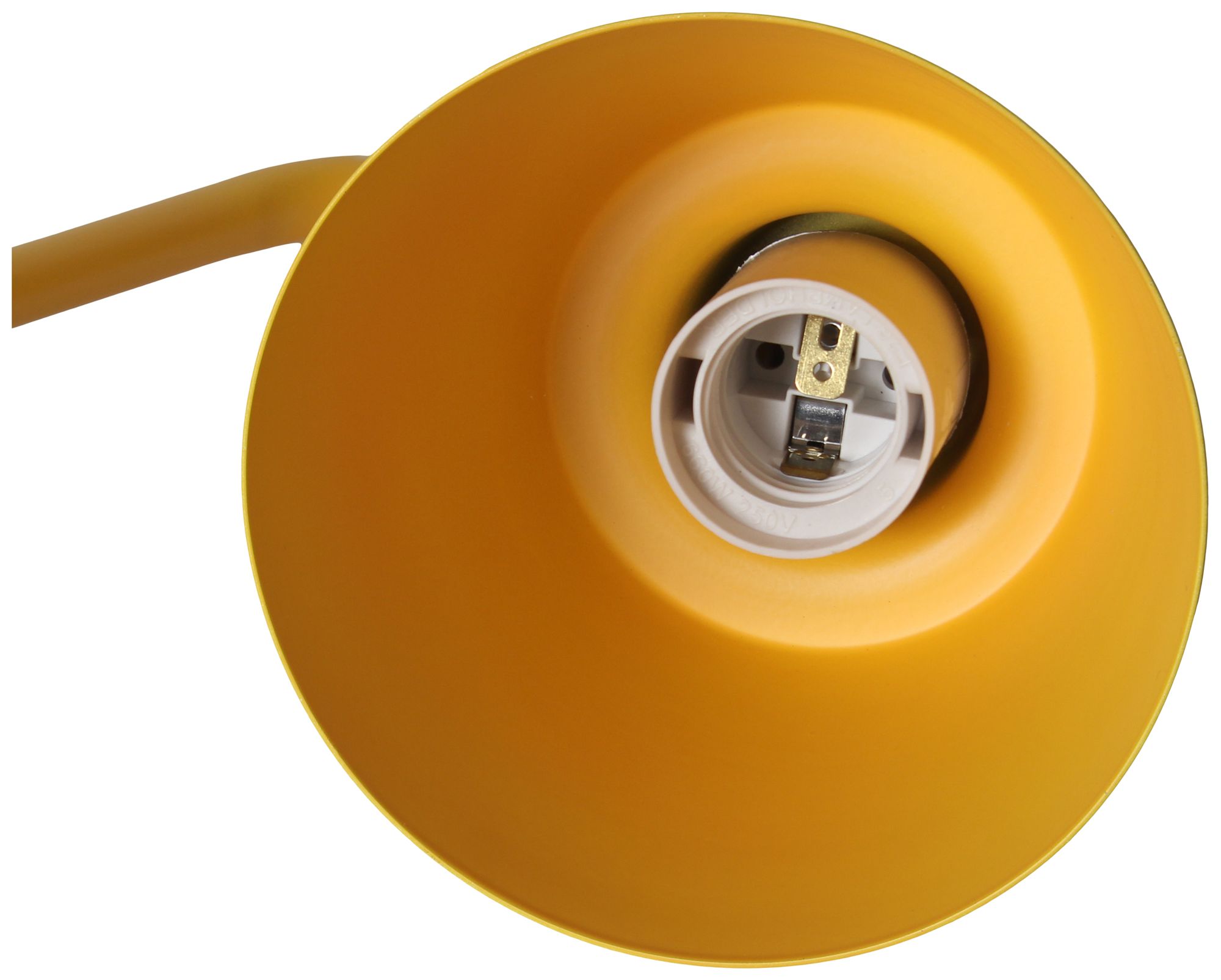 Simple Designs 16" Sleek Adj Metal Desk Task Lp, Dual USB Ports, Yellow