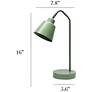 5_Simple Designs 16" Sleek Essentials Adj Metal Desk Task Lamp, Sage Green more views