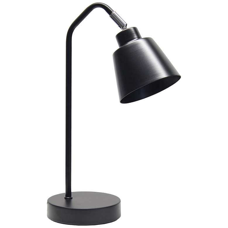 Image 2 Simple Designs 16" Sleek Essentials Adjustable Metal Desk Task Lamp, Black