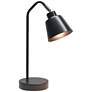 4_Simple Designs 16" Sleek Essentials Adjustable Metal Desk Task Lamp, Black more views