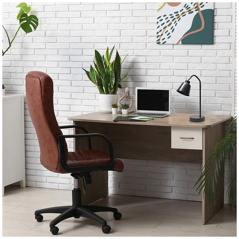 Image 6 Simple Designs 16" Sleek Essentials Adjustable Metal Desk Task Lamp, Black more views