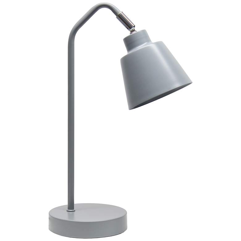 Image 3 Simple Designs 16" Sleek Essentials Adjustable Metal Desk Task Lamp, Gray more views