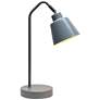 4_Simple Designs 16" Sleek Essentials Adjustable Metal Desk Task Lamp, Gray more views