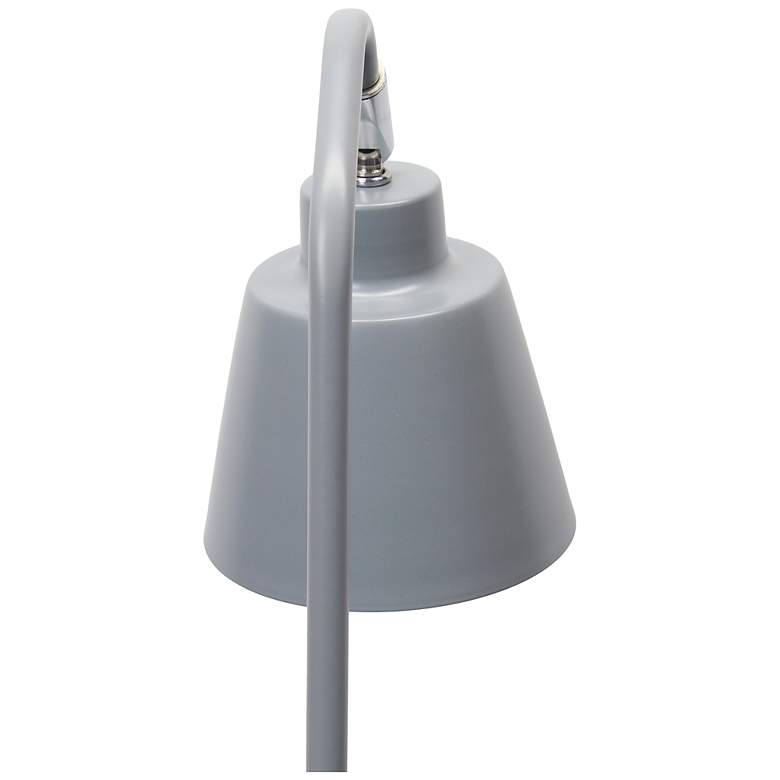 Image 7 Simple Designs 16" Sleek Essentials Adjustable Metal Desk Task Lamp, Gray more views