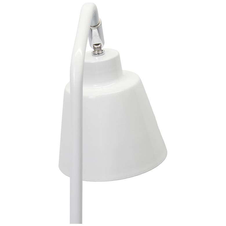 Image 7 Simple Designs 16" Sleek Essentials Adjustable Metal Desk Task Lamp, White more views