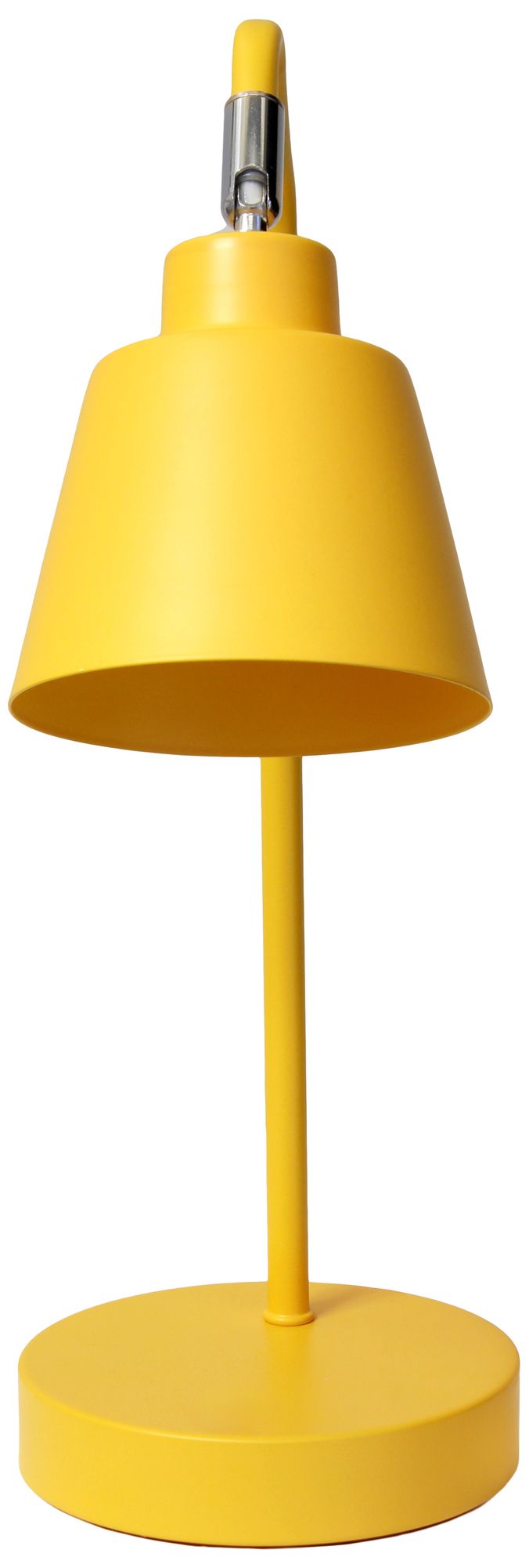 Simple Designs 16" Sleek Essentials Adjustable Metal Desk Task Lamp, Yellow