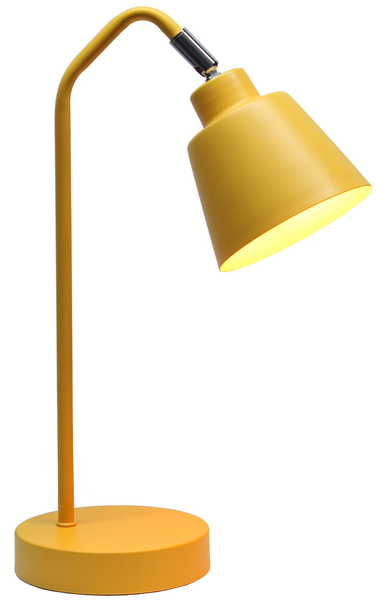 Image 4 Simple Designs 16" Sleek Essentials Adjustable Metal Desk Task Lamp, Yellow more views