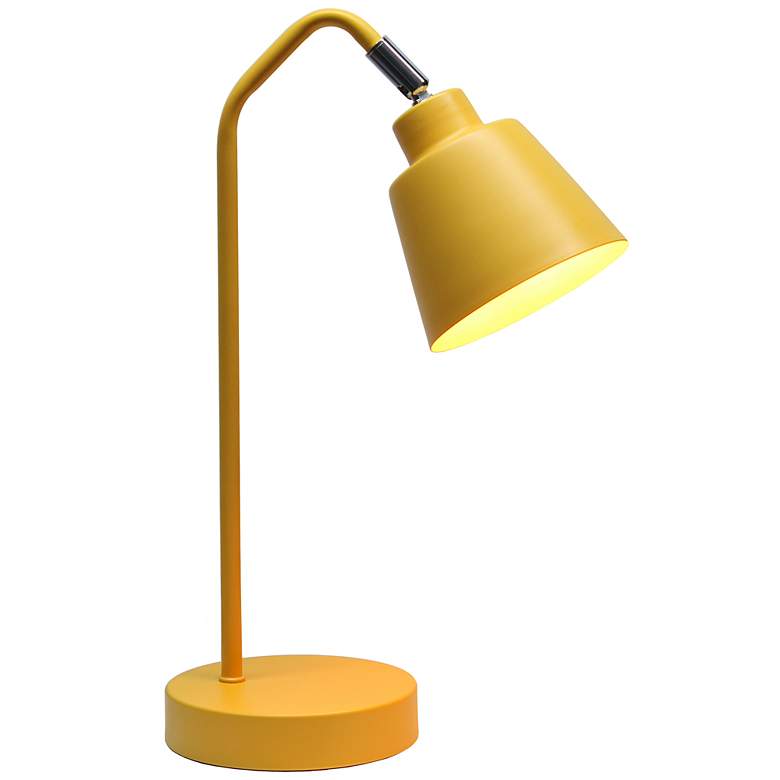 Image 4 Simple Designs 16" Sleek Essentials Adjustable Metal Desk Task Lamp, Yellow more views