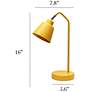 5_Simple Designs 16" Sleek Essentials Adjustable Metal Desk Task Lamp, Yellow more views