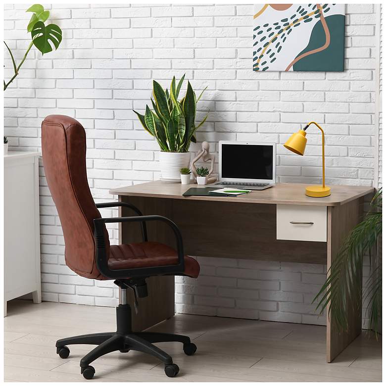 Image 6 Simple Designs 16" Sleek Essentials Adjustable Metal Desk Task Lamp, Yellow more views