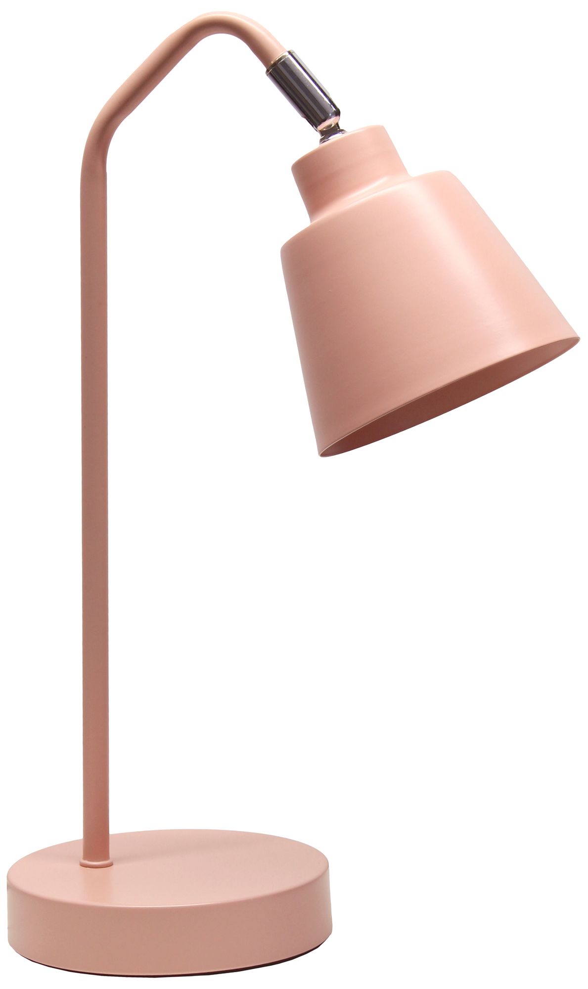 Image 3 Simple Designs 16" Sleek Essentials Adjustable Mtl Desk Task LP, Blush Pink more views