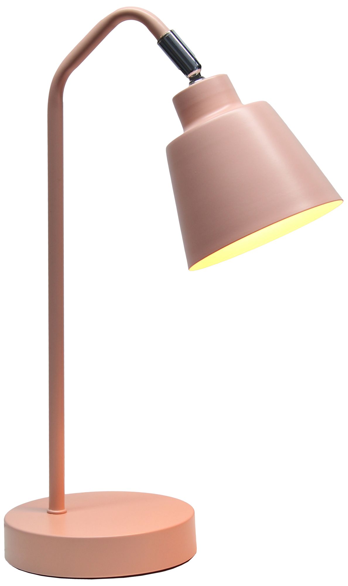 Image 4 Simple Designs 16" Sleek Essentials Adjustable Mtl Desk Task LP, Blush Pink more views